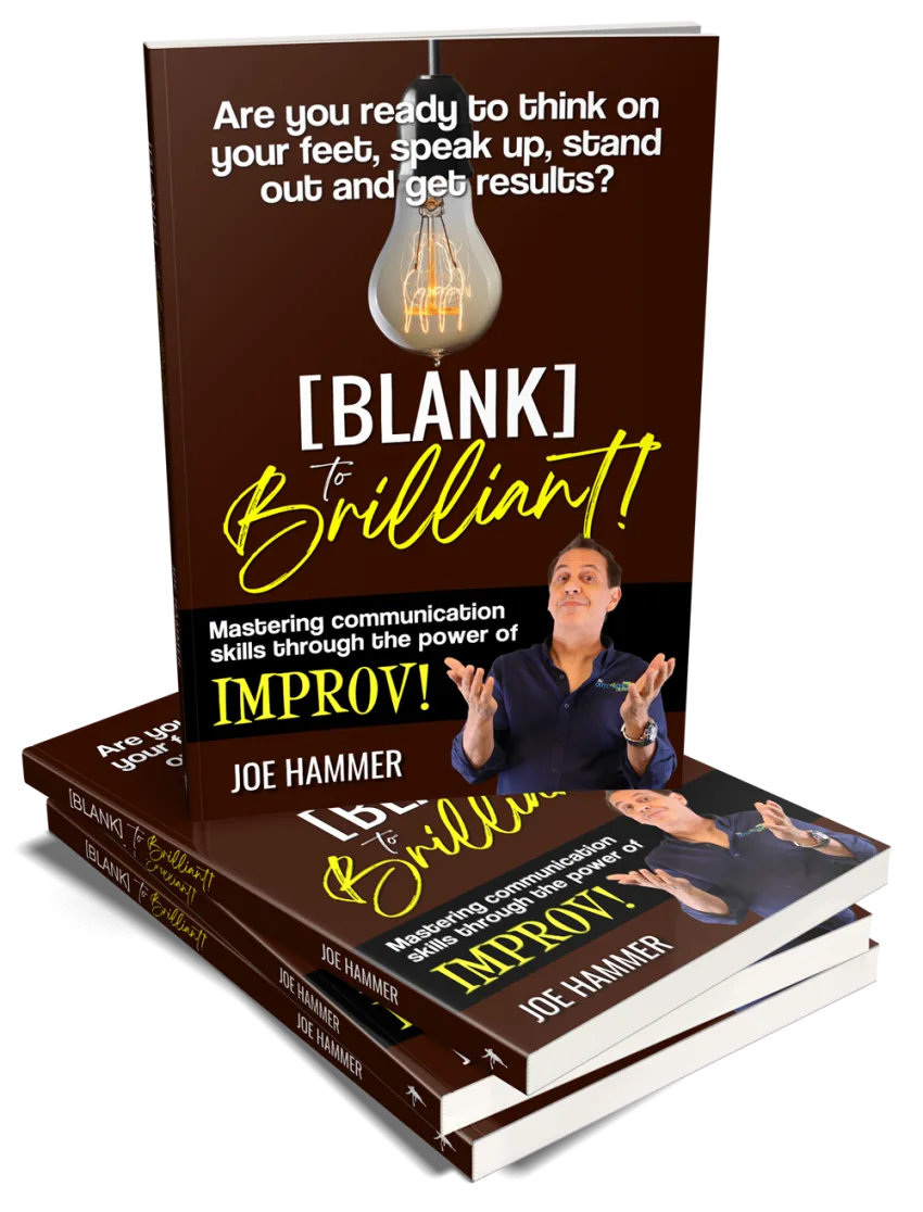Blank to Brilliant by Joe Hammer, stack of books